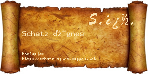 Schatz Ágnes névjegykártya
